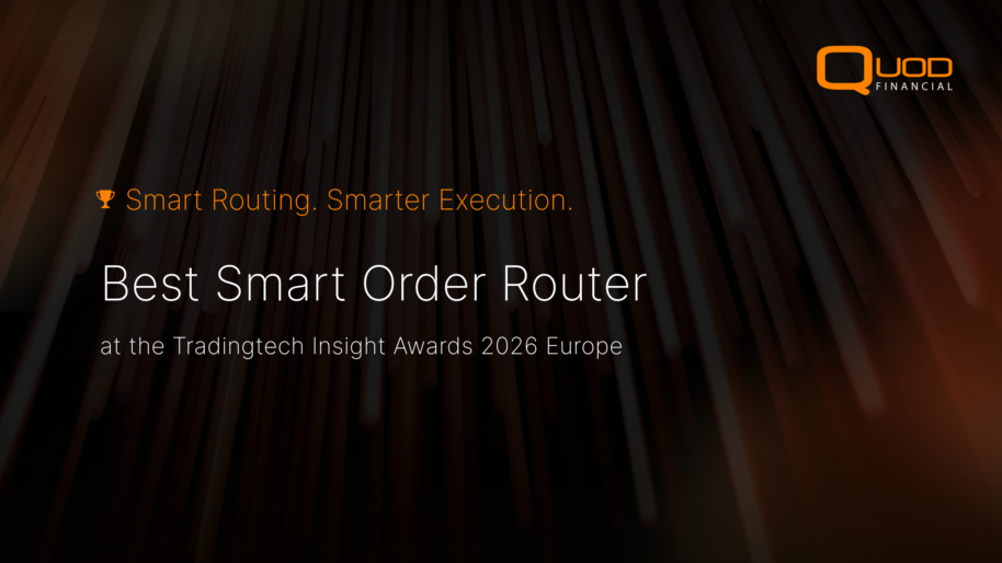 Quod Financial named Best Smart Order Router at the Tradingtech Insight Awards 2026 Europe
