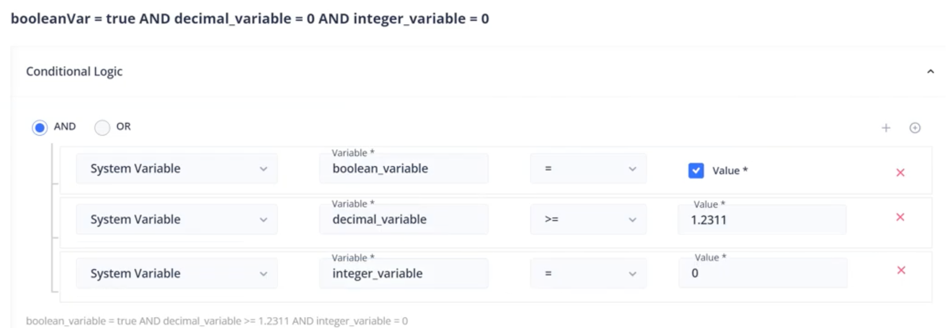 Order Management Rules Use System Variables In Conditions And Results